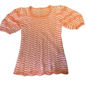 Ella Moss Women's Chelsea Puffed Short Sleeve Sweater Top size medium